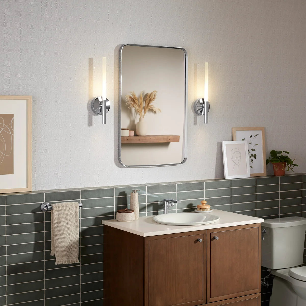 Kohler Orime Chrome 24" x 36" Rectangular Framed Mirror- Retail $169