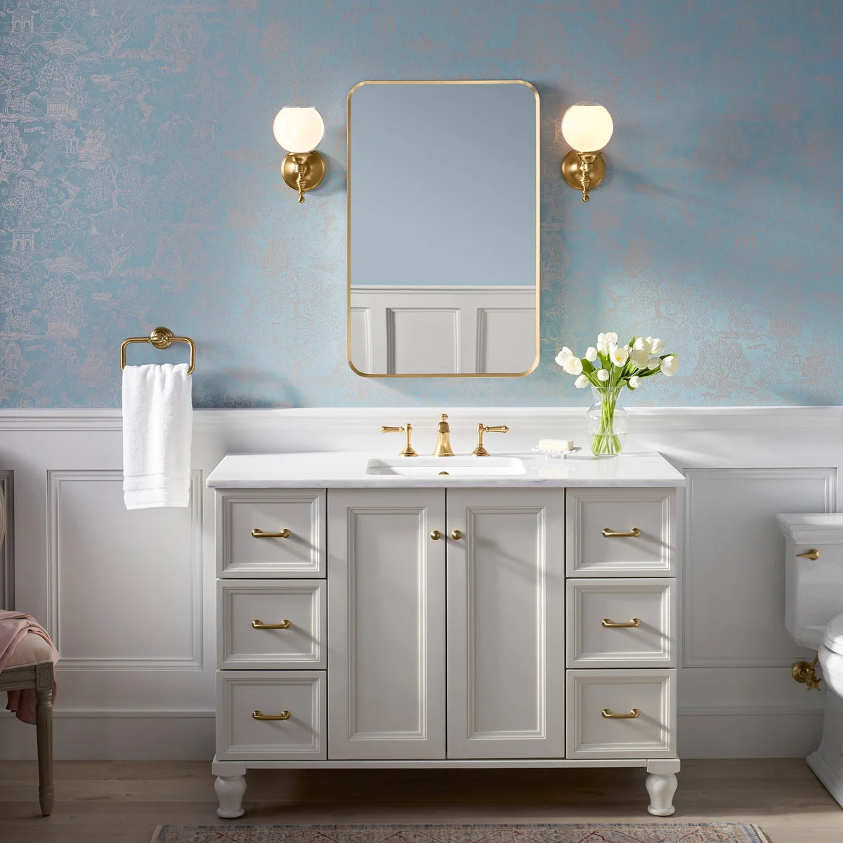 NEW - Kohler Orime Gold 24" x 36" Rectangular Framed Mirror - Retail $169