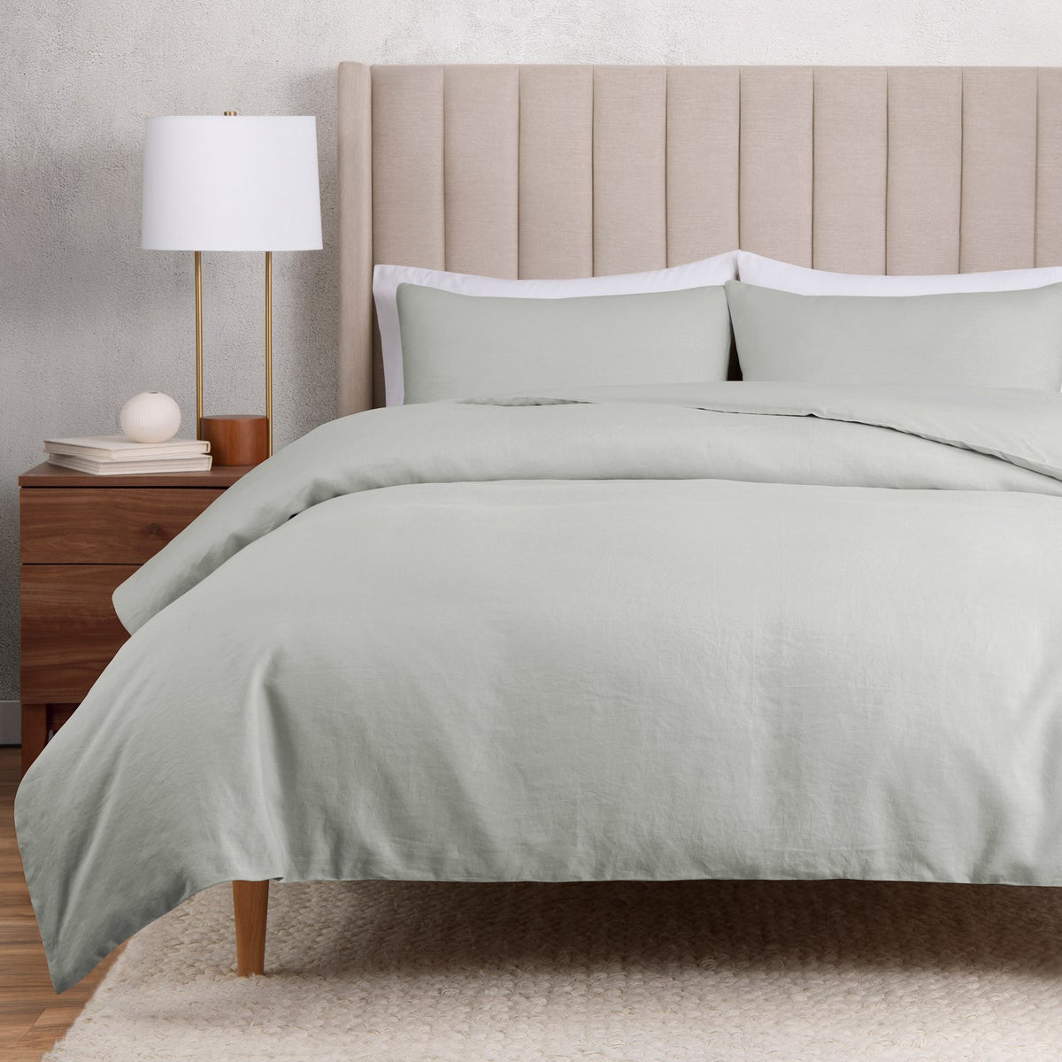 WelHome Cotton Linen Relaxed Duvet Cover, 3-piece Set, Queen/Full