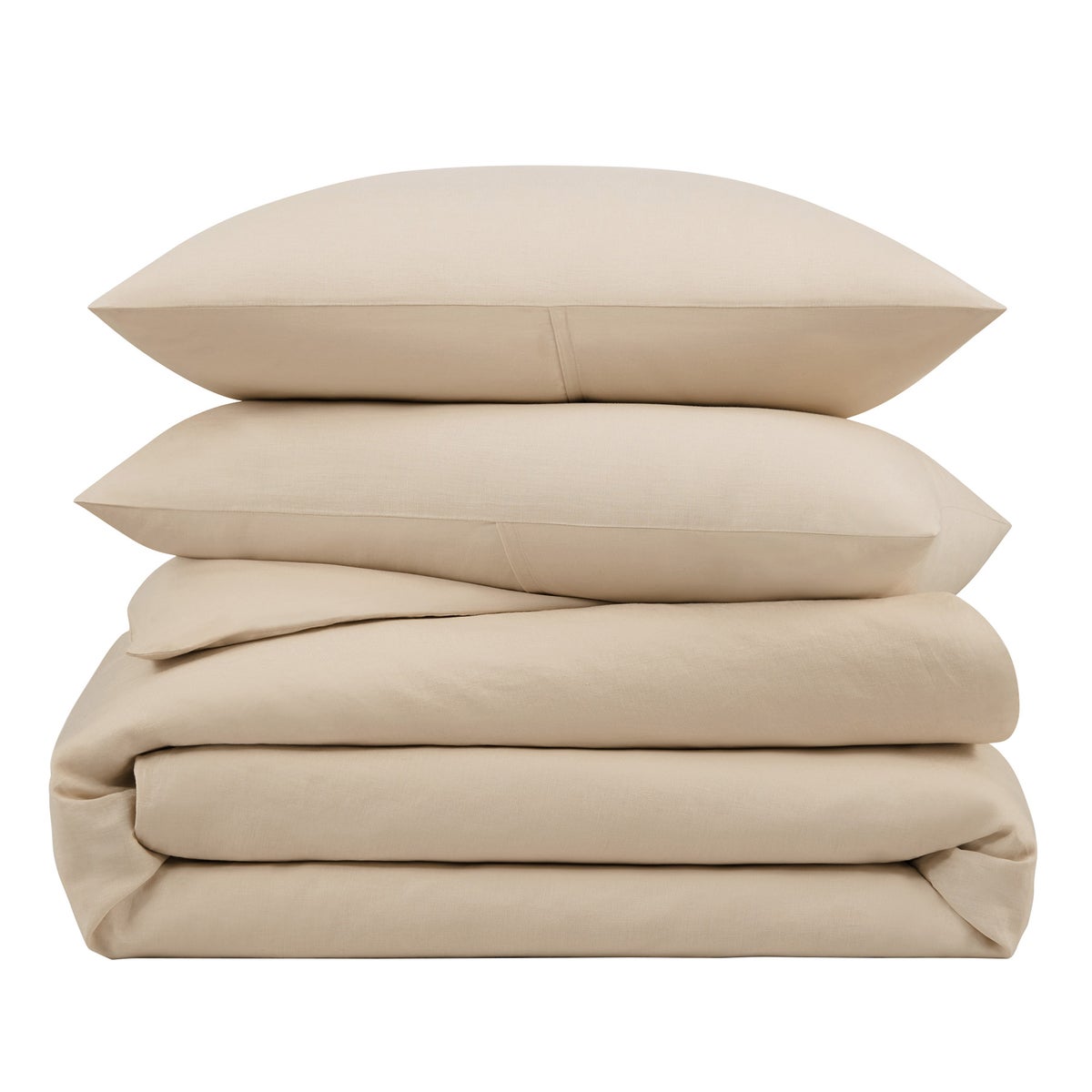 NEW - WelHome Cotton Linen Relaxed Duvet Cover, 3-piece Set, King/Cal King
