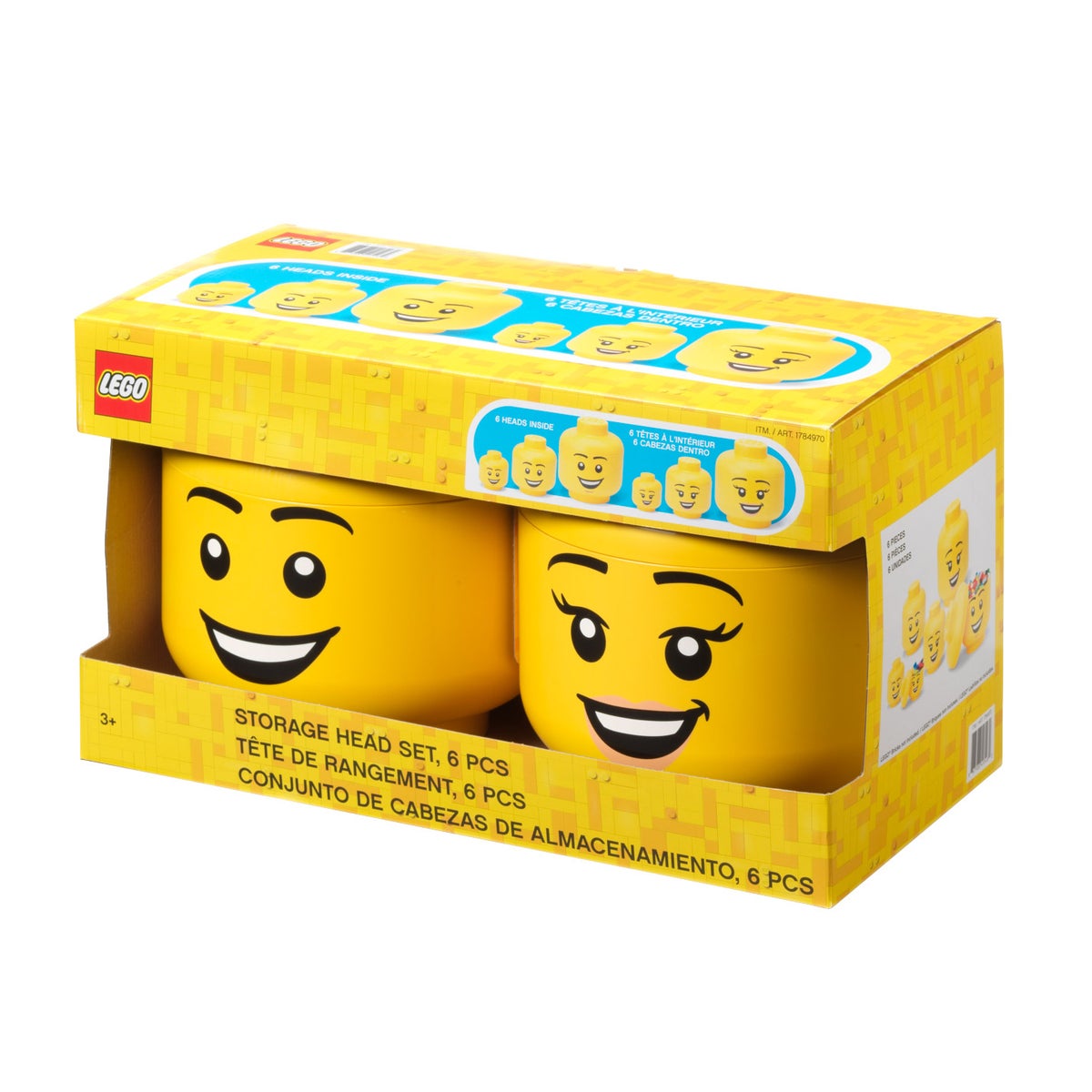 LEGO Storage Head Set, 6-pieces - Retail $33