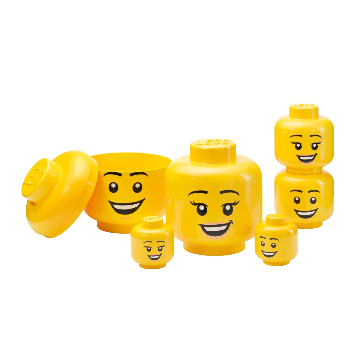 LEGO Storage Head Set, 6-pieces - Retail $33