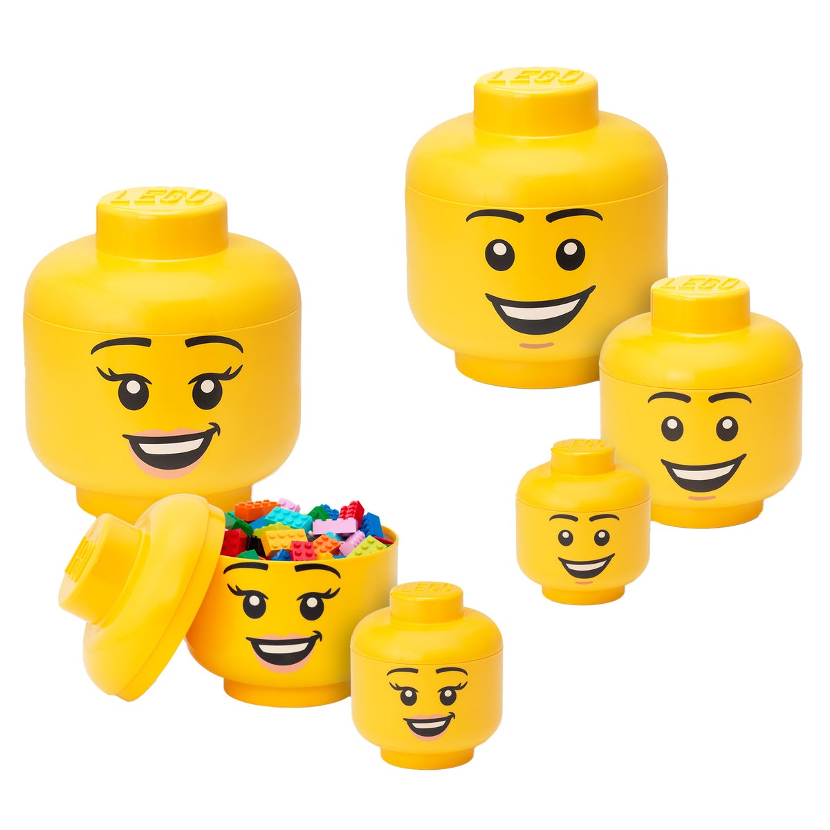LEGO Storage Head Set, 6-pieces - Retail $33
