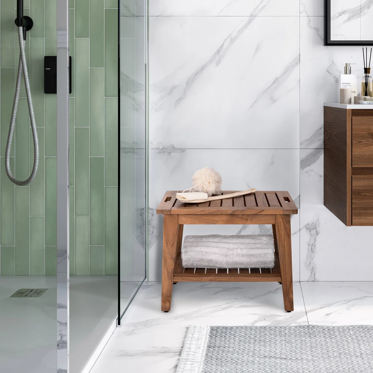 NEW - Seville Teak Bench - Retail $69