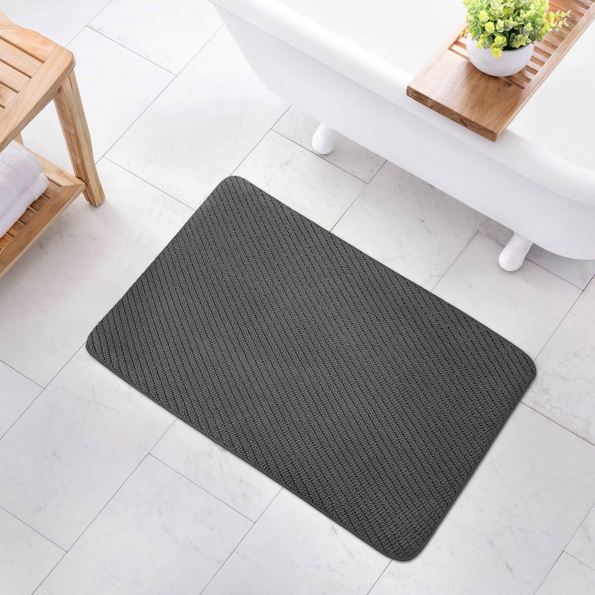 Cotton Twill Memory Foam Bath Rug - Retail $20