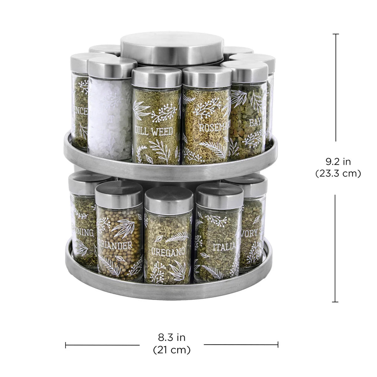 Kamenstein 20 Jar Revolving Spice Rack with Tool Caddy - Retail $29