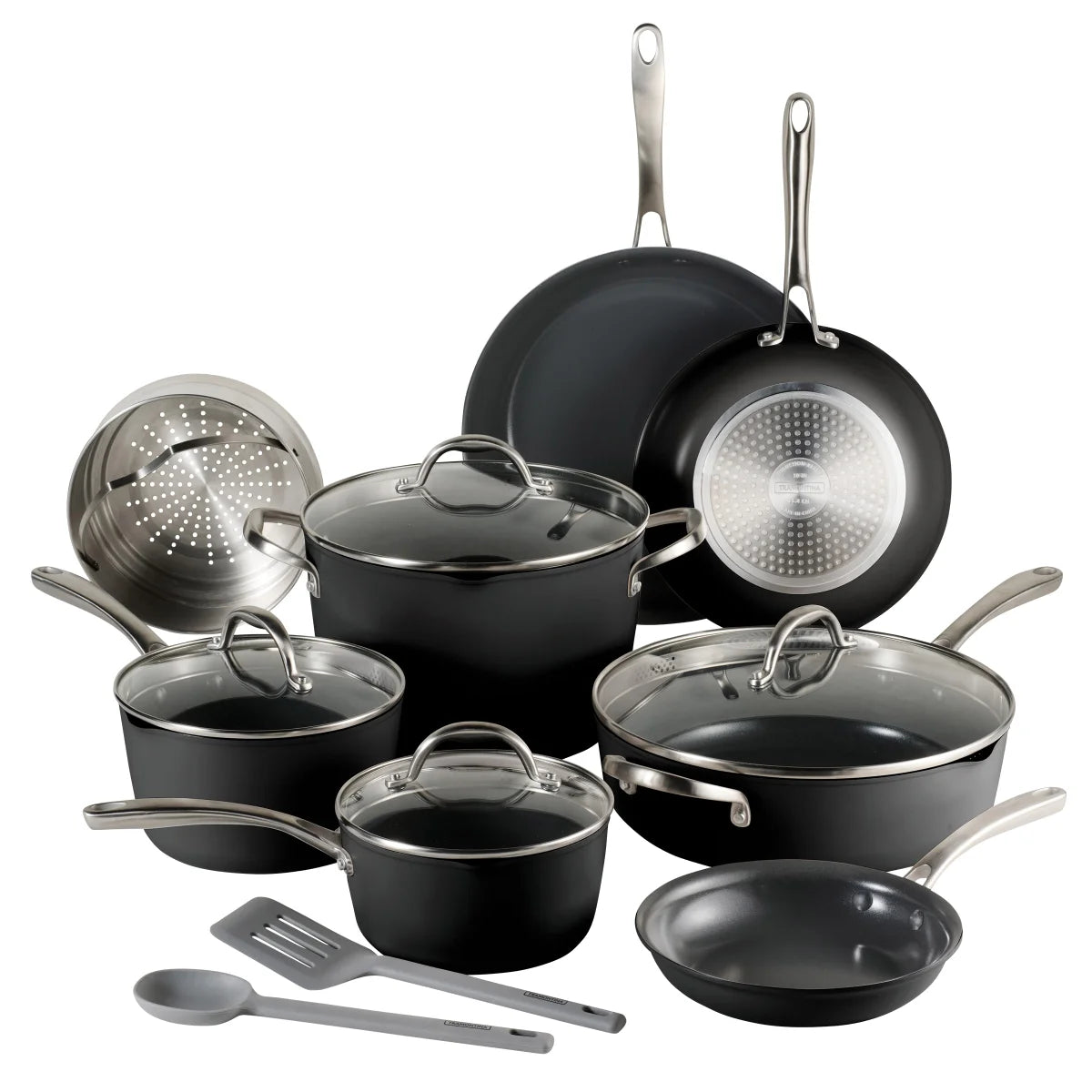NEW - Tramontina Ceramic Non-Stick 12-piece Cookware Set with Utensils - Retail $139