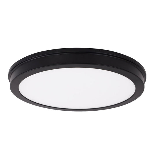 NEW - Energetic 4-Pack Matte Black 14” Slim LED Flush Mount Light Fixture