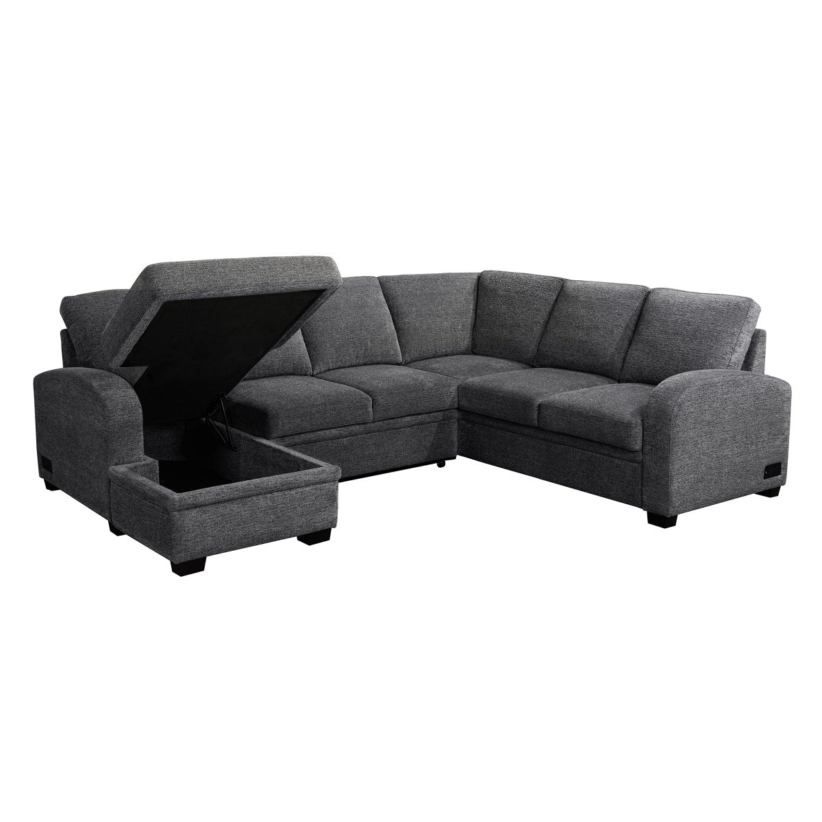 NEW w/ minor dmg - Coddle Aria Sleeper Sectional with Reversible Chaise and Storage - Retail $1800