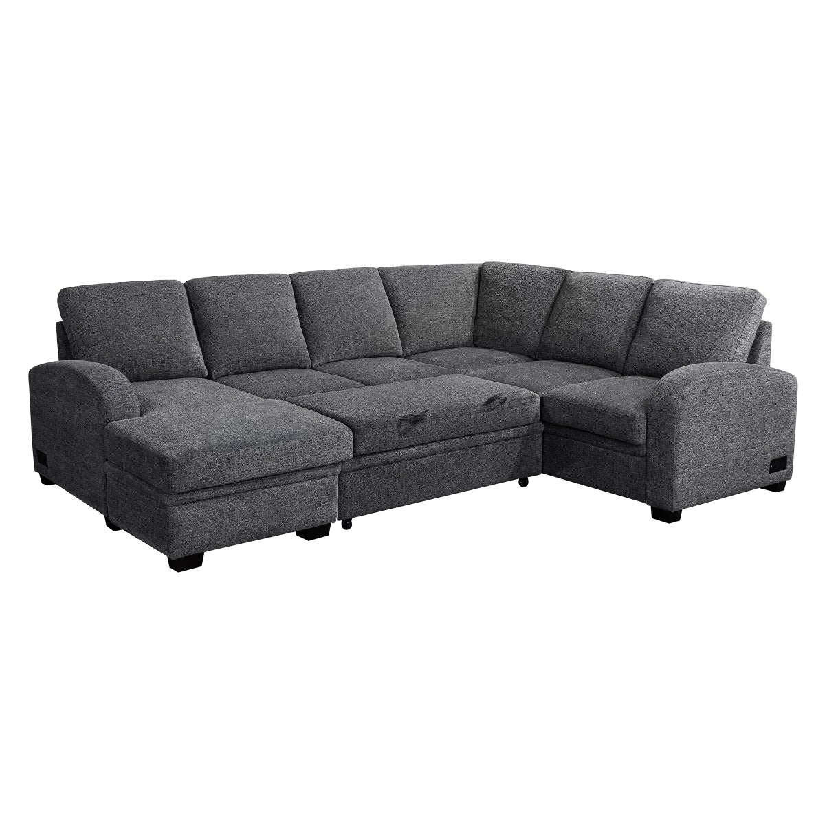 NEW w/ minor dmg - Coddle Aria Sleeper Sectional with Reversible Chaise and Storage - Retail $1800
