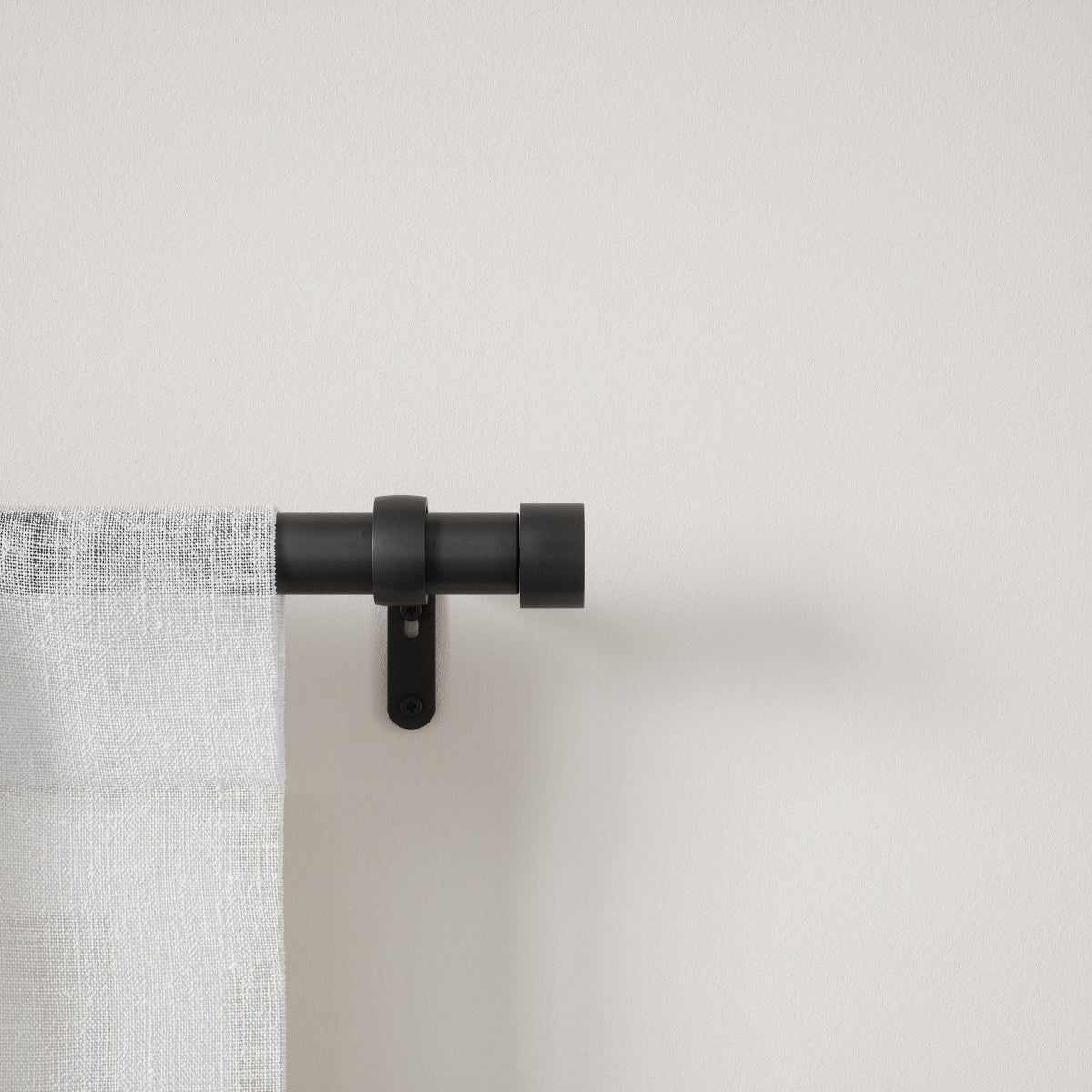 Umbra 1" Black Curtain Rod, Adjustable 72-144", 2-pack