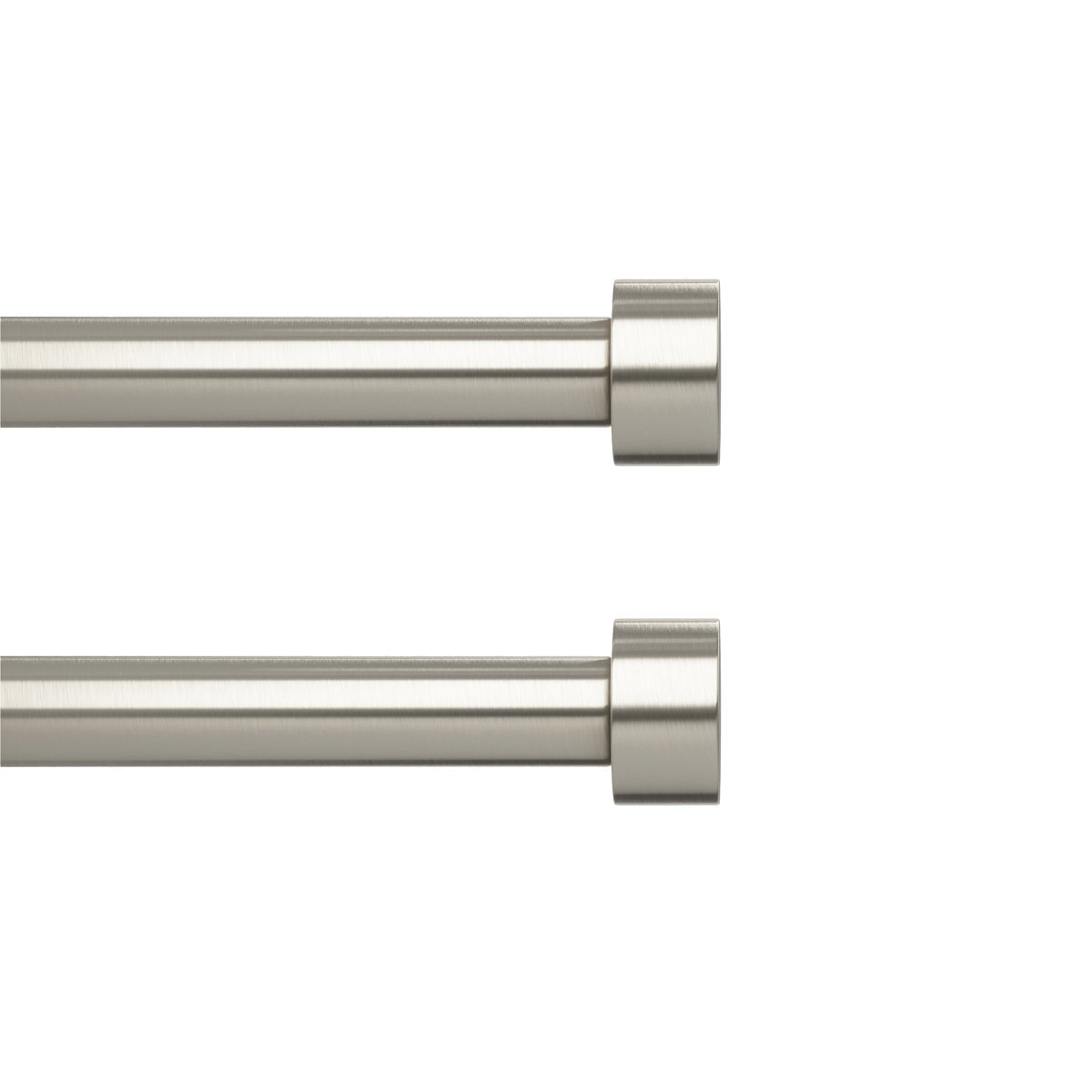 Umbra 36-72" 2-Pack Cap 1" Single Curtain Rod, Nickel