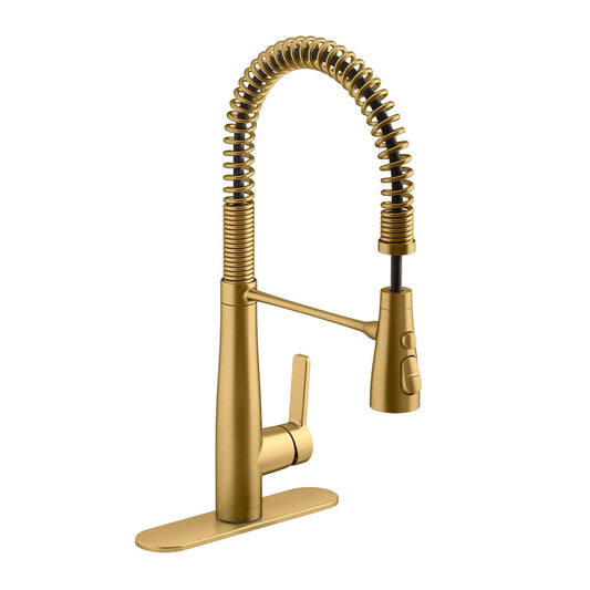 Kohler Gold Vind Semi-Professional Pull-Down Kitchen Sink Faucet