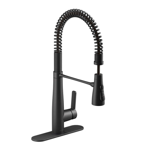 Kohler Vind Matte Black Semi-Professional Pull-Down Kitchen Sink Faucet