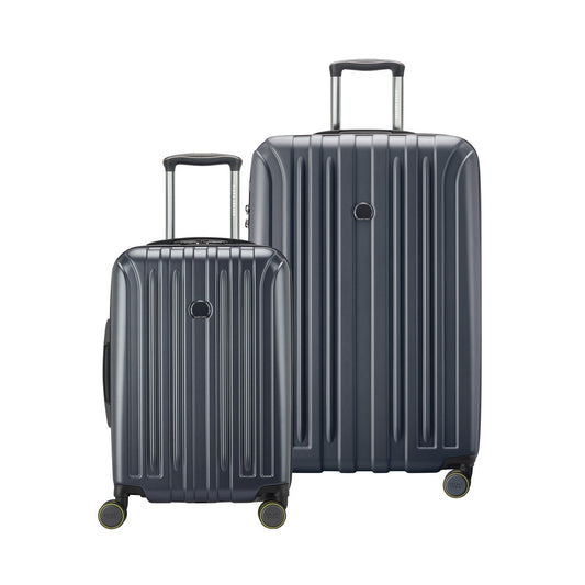 NEW - Delsey Paris Accelerate Grey 2-piece Hardside Spinner Luggage Set