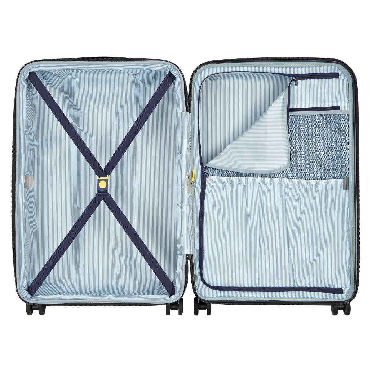 NEW - Delsey Paris Accelerate Grey 2-piece Hardside Spinner Luggage Set