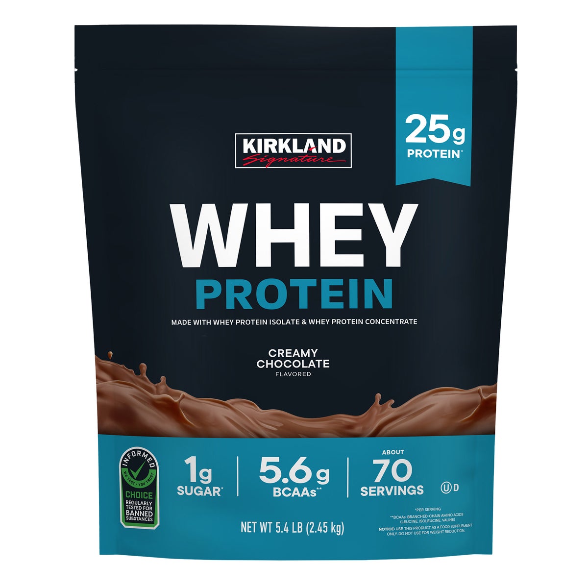 NEW - Kirkland Signature Whey Protein, Creamy Chocolate, 5.4lbs