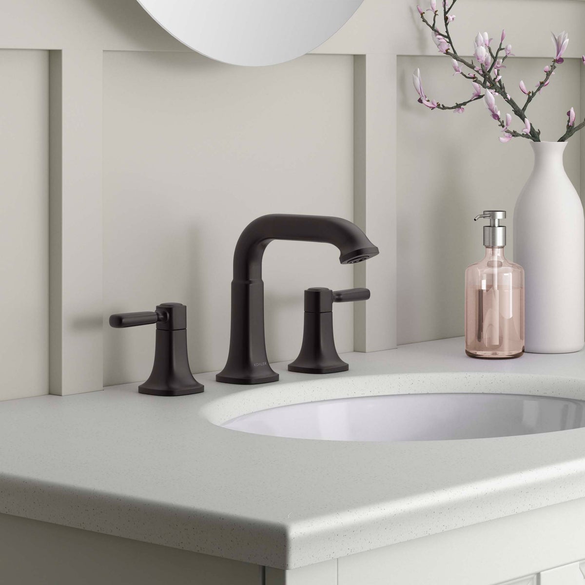 Matte Black - Kohler Terzet Widespread Bathroom Sink Faucet - Retail $125