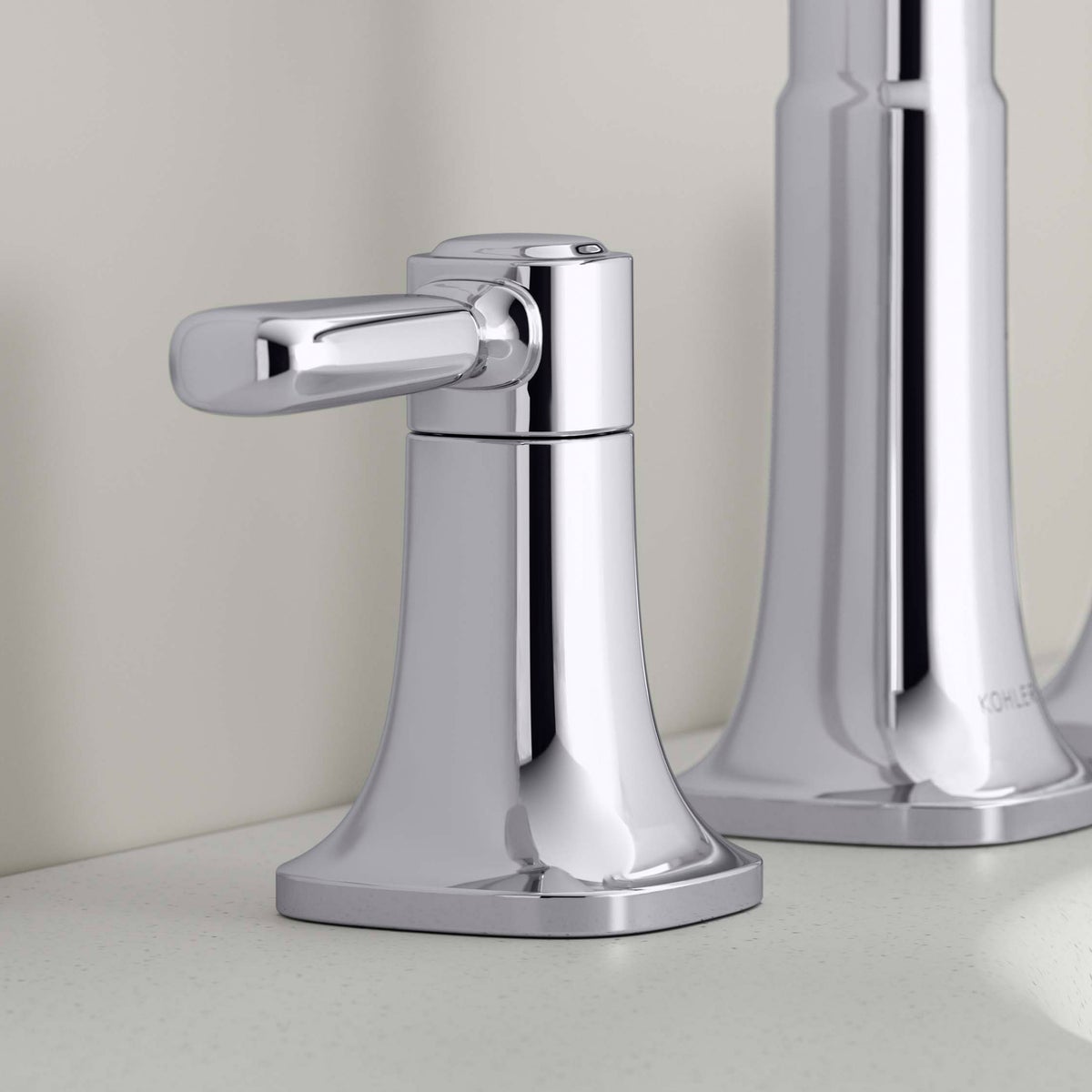 NEW - Chrome - Kohler Terzet Widespread Bathroom Sink Faucet - Retail $105