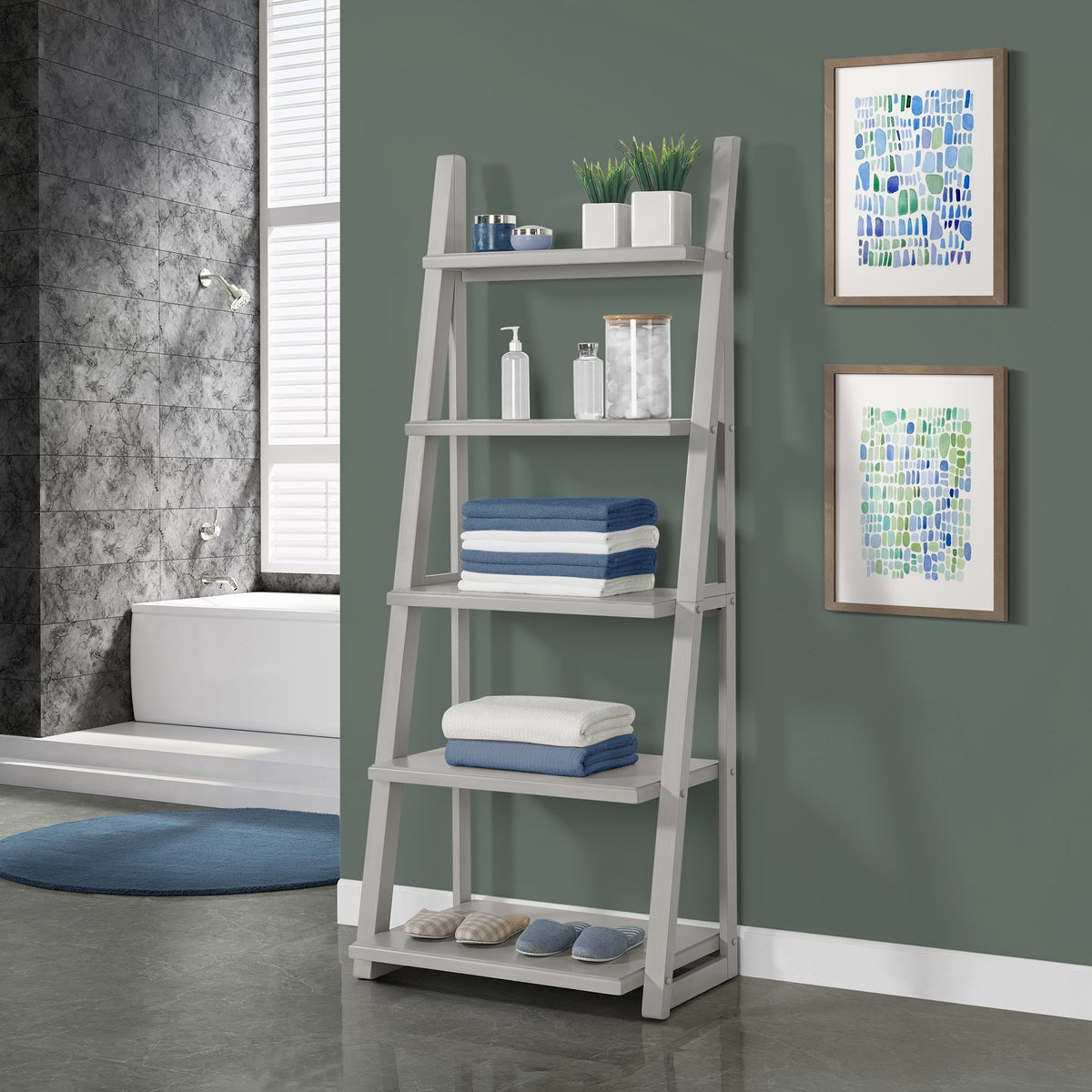 NEW - Kellen 72” Ladder Bookcase