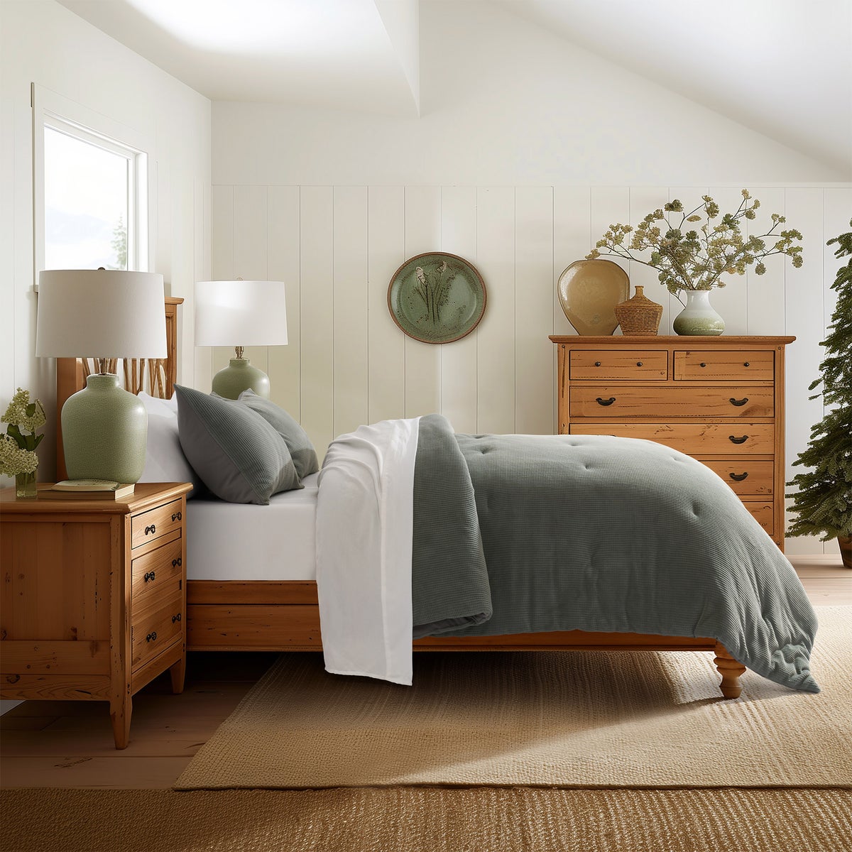 Evergrace Mini Waffle Plush Comforter 3-piece Set, KING