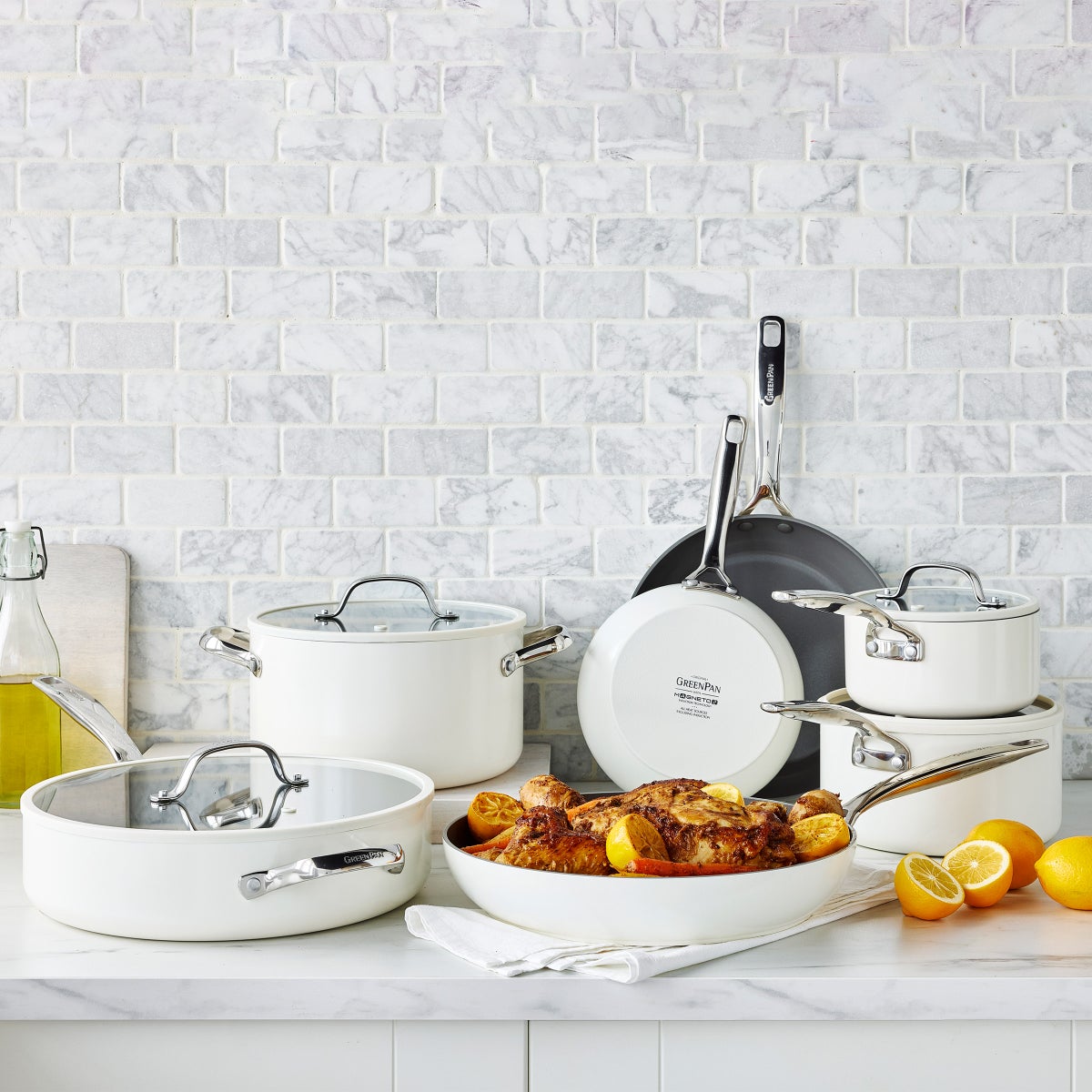 NEW - GreenPan Eras Ceramic Non-Stick 11-piece Cookware Set