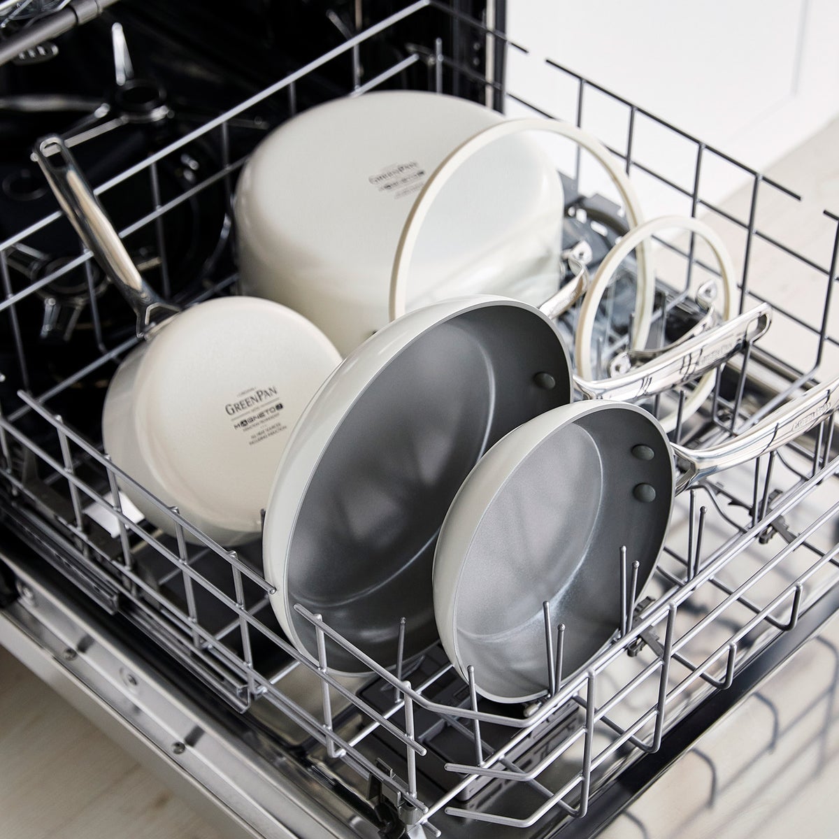 GreenPan Eras White Ceramic Non-Stick 11-piece Cookware Set - Retail $215