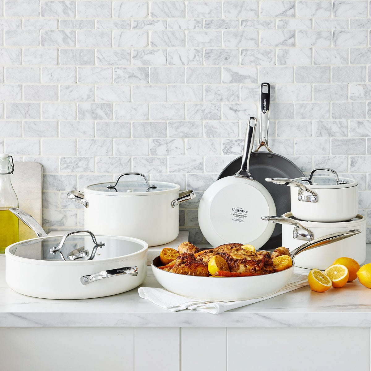 NEW - GreenPan Eras Ceramic Non-Stick 11-piece Cookware Set