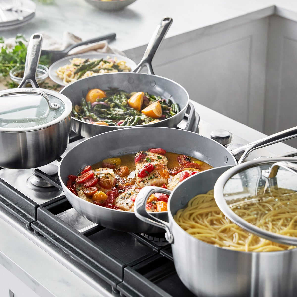 NEW - GreenPan GP3 Stainless Steel 11-piece Bundle