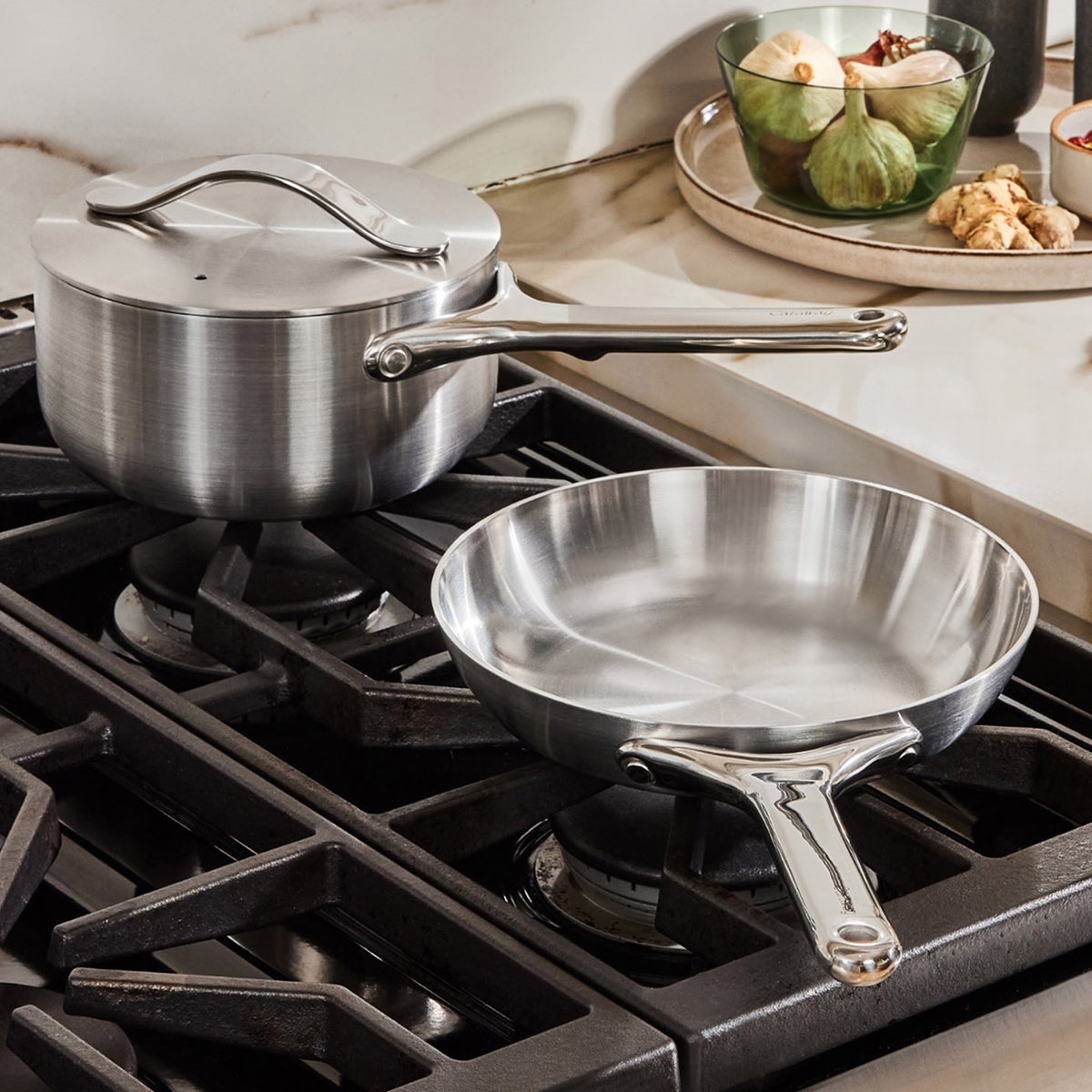 NEW - Caraway 5-ply Clad Stainless Steel 16-piece Cookware Set