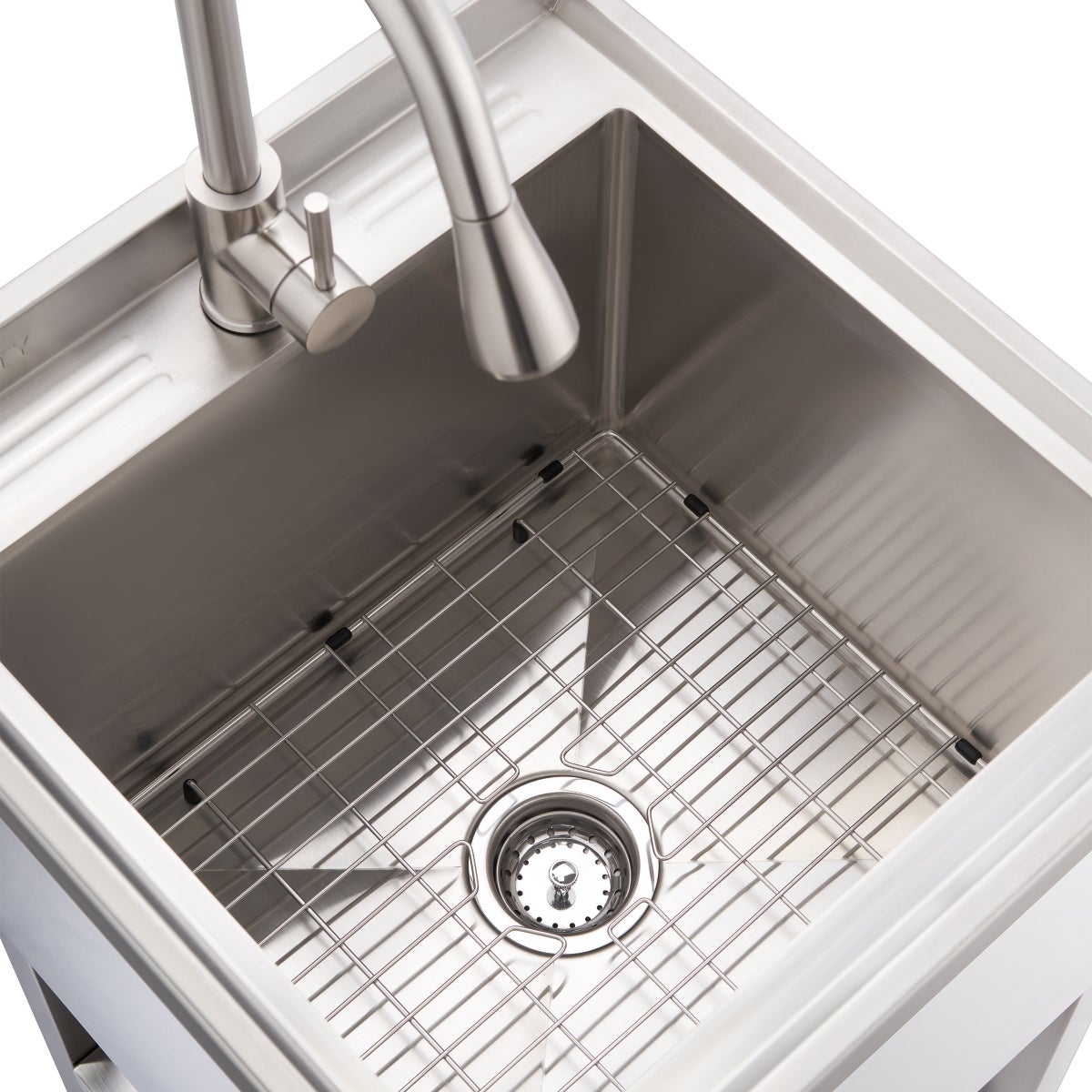 TRINITY 18" x 16" x 13" Stainless Steel Utility Sink with Pull-out Faucet - Retail $290