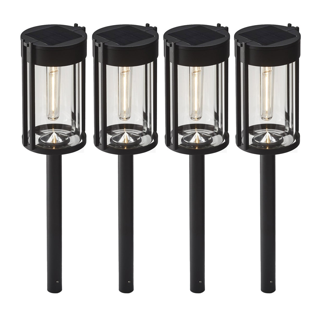 GTX Solar LED Pathway Lights, 4-pack