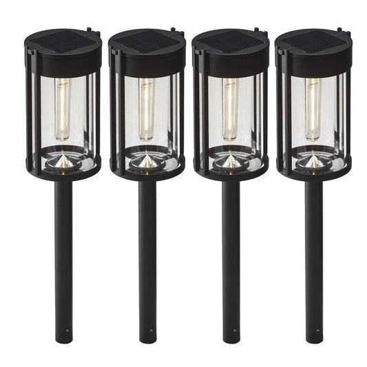 GTX Solar LED Pathway Lights, 4-pack
