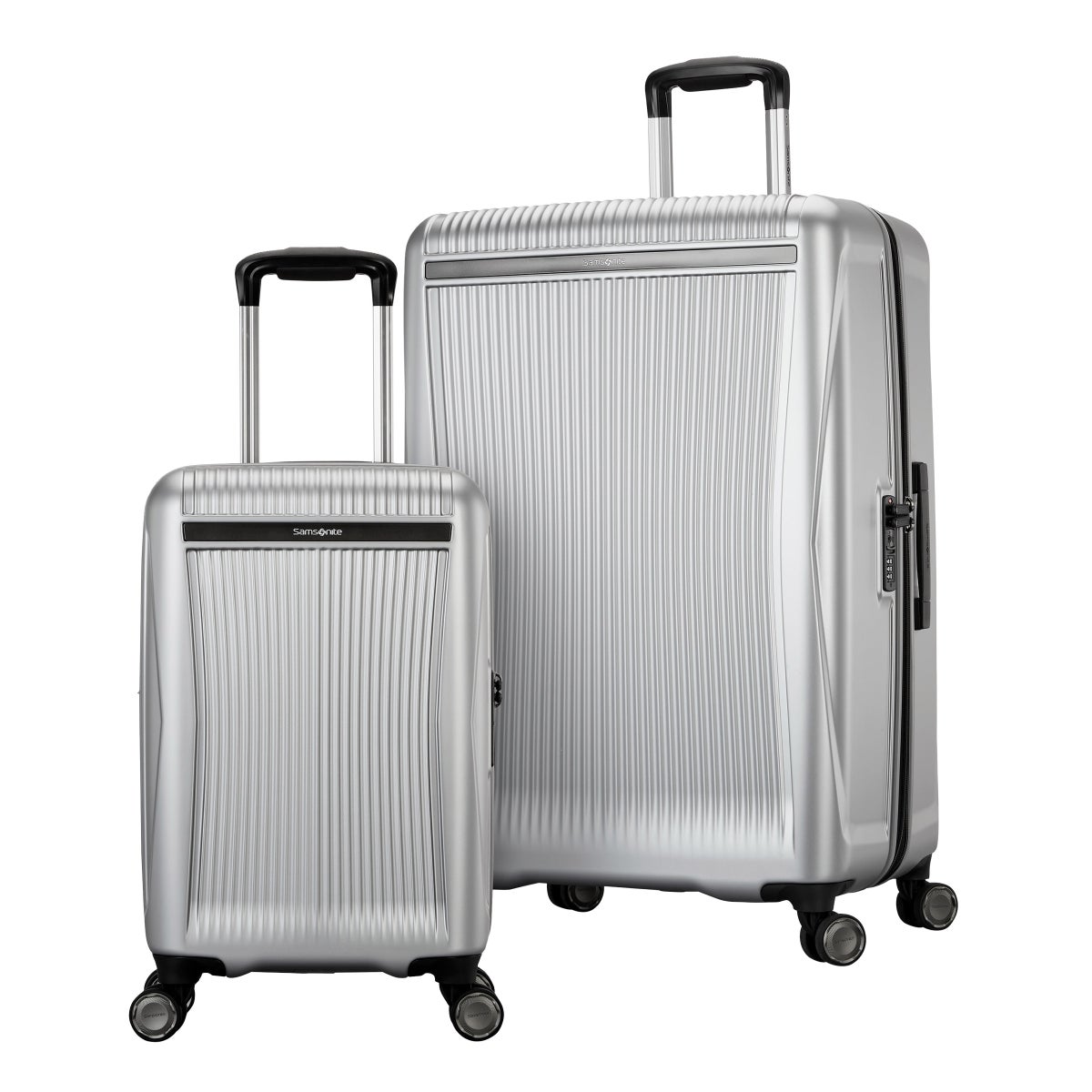 Samsonite Blackstone Silver 2-piece Hardside Expandable Spinner Luggage Set