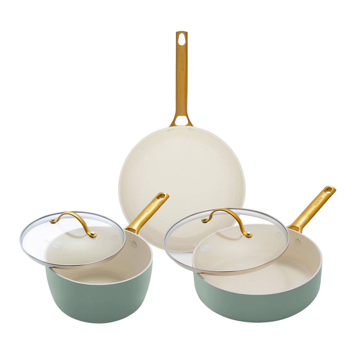 GreenPan Reserve Ceramic 5-piece Cookware Set - Moss
