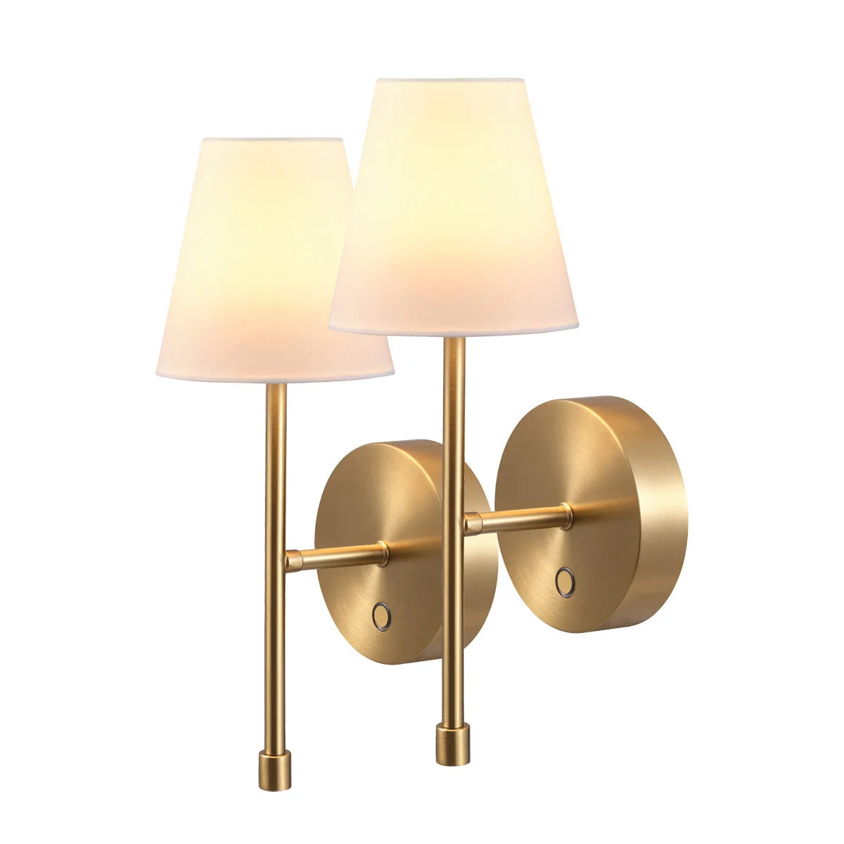 Globe Electric Brass Wireless Rechargeable LED Integrated Wall Sconce 2-pack