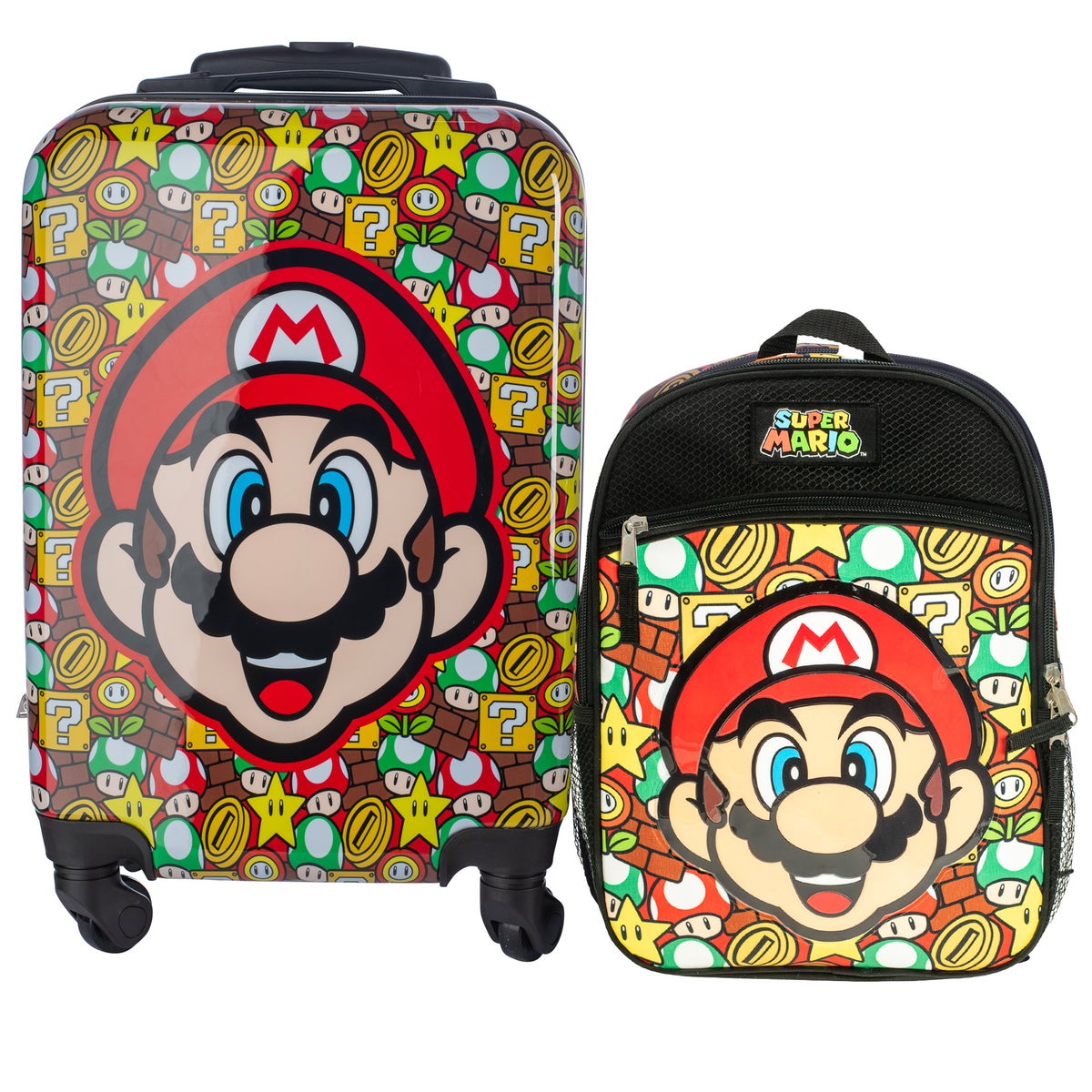Kids Licensed Carry-on Spinner & Backpack Luggage Set