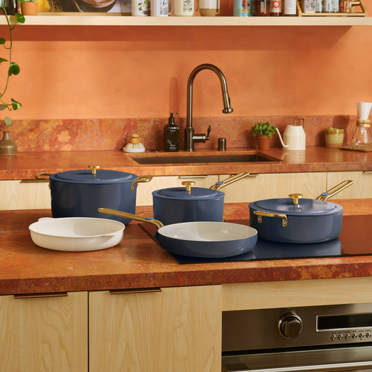 NEW - Our Place 8-piece Essentials Ceramic Nonstick Cookware Set