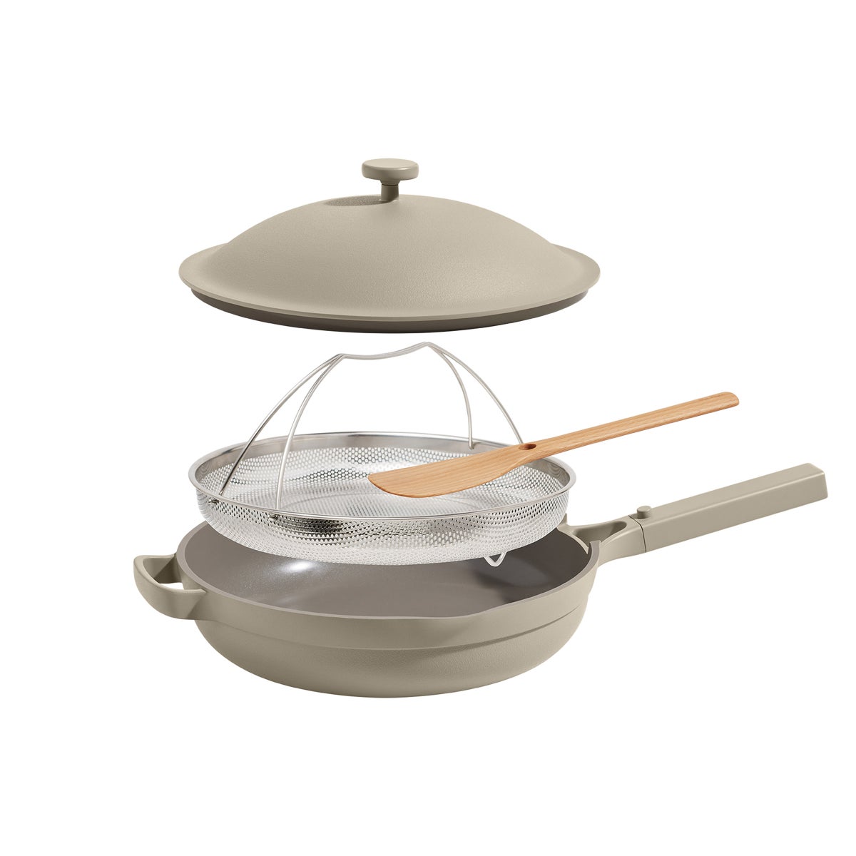 Our Place 4-piece Ceramic Nonstick 12.5” Family Sized Always Pan with Steamer - Retail $130