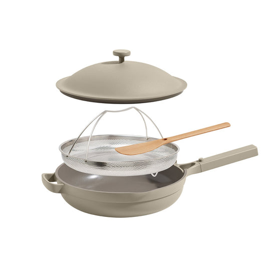 Our Place 4-piece Ceramic Nonstick 12.5” Family Sized Always Pan with Steamer - Retail $130