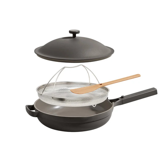 NEW - Our Place 4-piece Ceramic Nonstick 12.5 in Family Sized Always Pan with Steamer