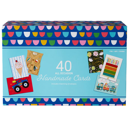 NEW - Hand Crafted All Occasion Greeting Cards, 40-count  - Retail $26