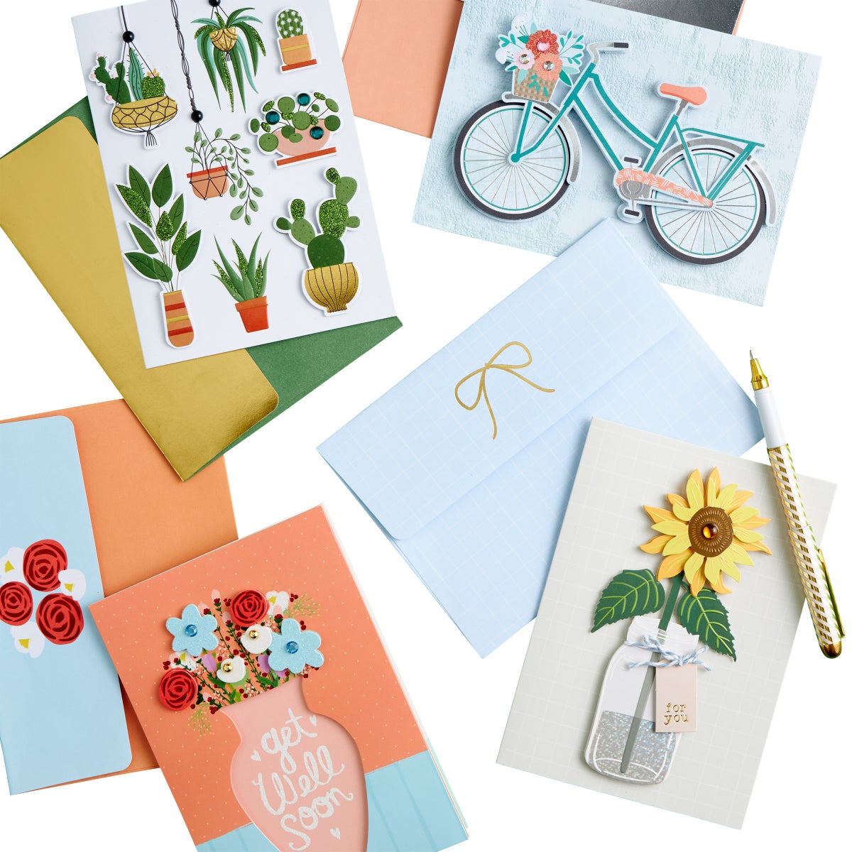 NEW - Hand Crafted All Occasion Greeting Cards, 40-count  - Retail $26