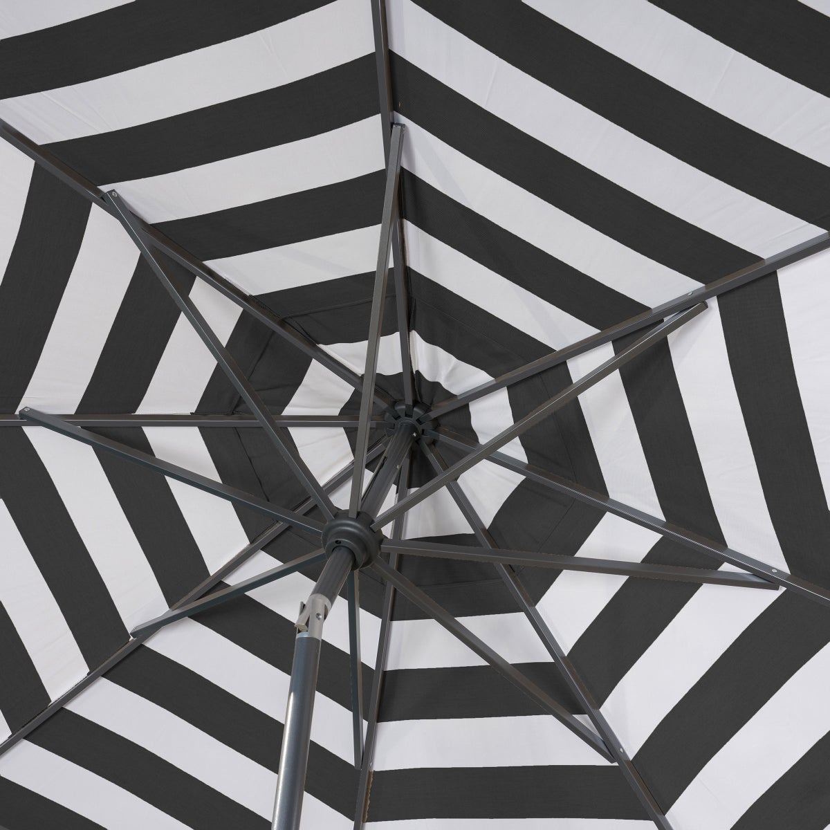 SunVilla 10' Auto-Tilt Market Umbrella, Black & White