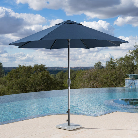 SunVilla 10' Auto-Tilt Market Umbrella In Blue