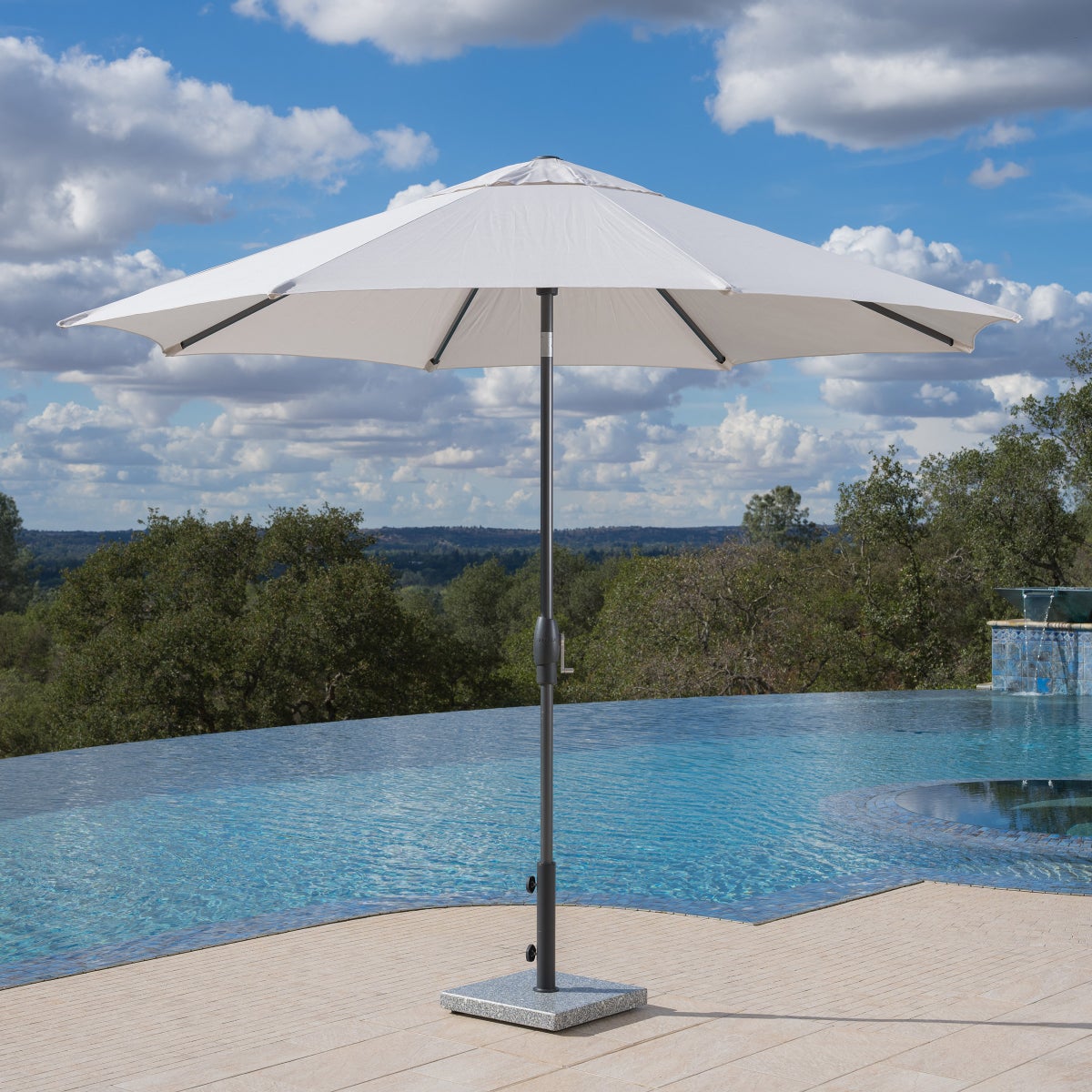 SunVilla 10' Auto-Tilt Market Umbrella In Cream