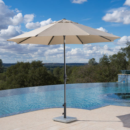 SunVilla 10' Auto-Tilt Market Umbrella In Tan