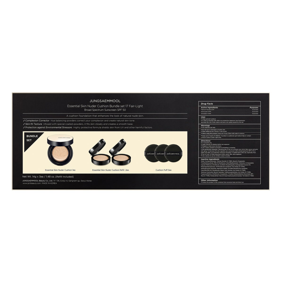 JUNGSAEMMOOL MEDIUM SHADE 21 Essential Nuder Cushion Bundle