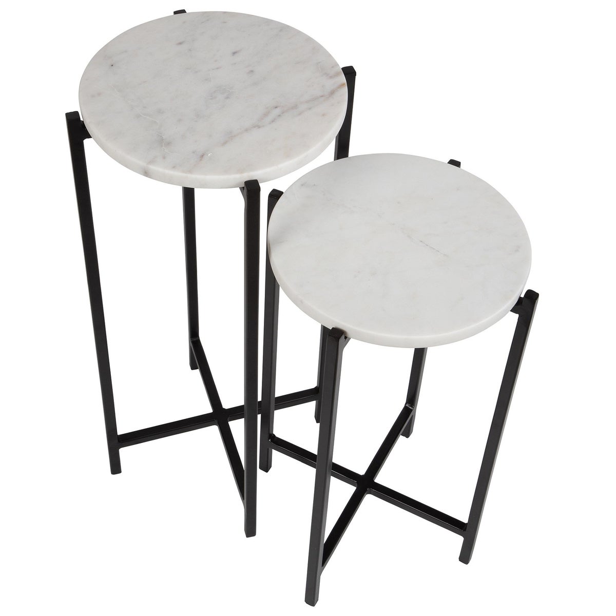 Concord 2-piece Marble Nesting Side Tables