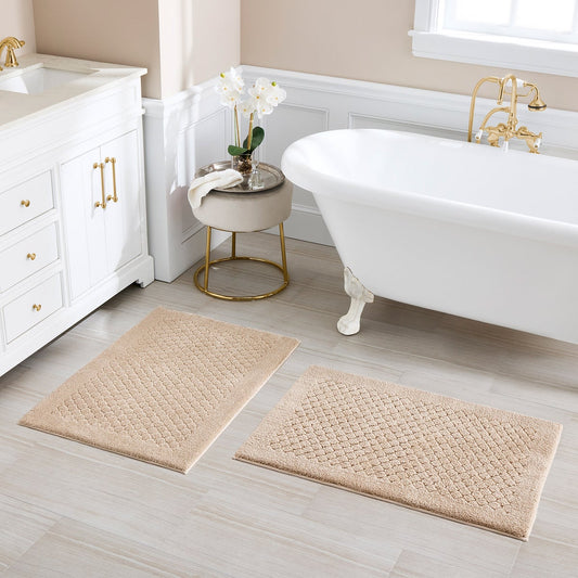 Charisma Drylon Diamond Bath Rugs, 2-pack